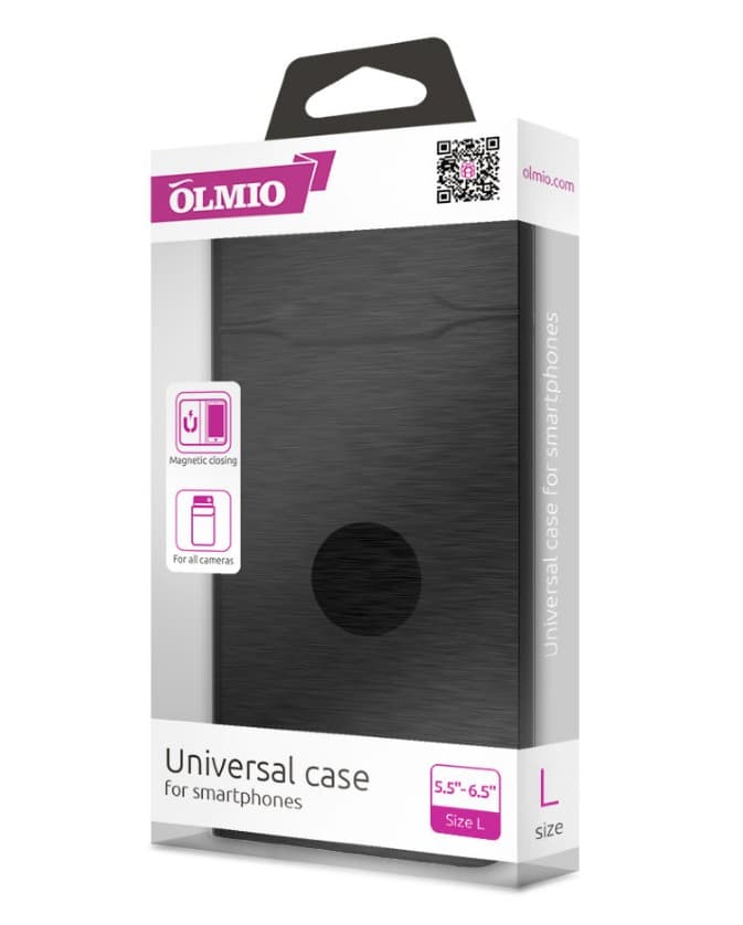 Olmio Для смартфона р.L (5.5-6.5) (черный)