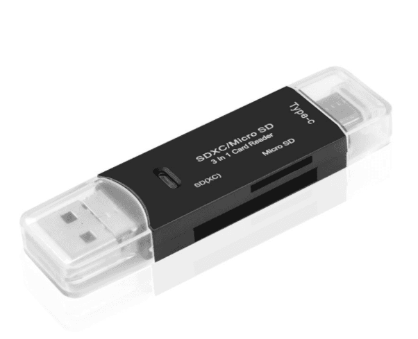 3 в 1 (OTG, Type-C, MicroUSB, microSD)