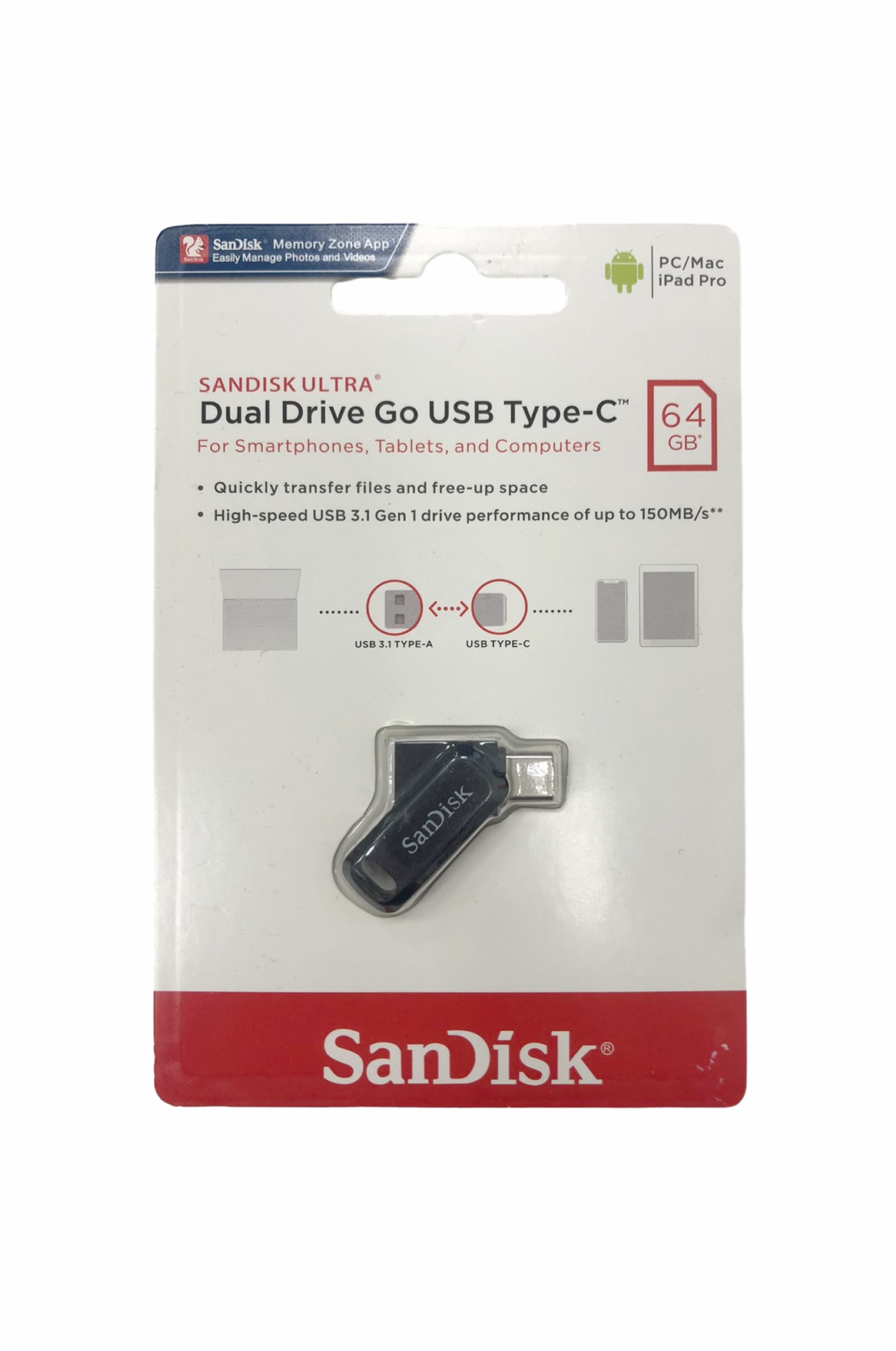 Main image of SanDisk Dual Drive 64Gb (typeC-OTG)