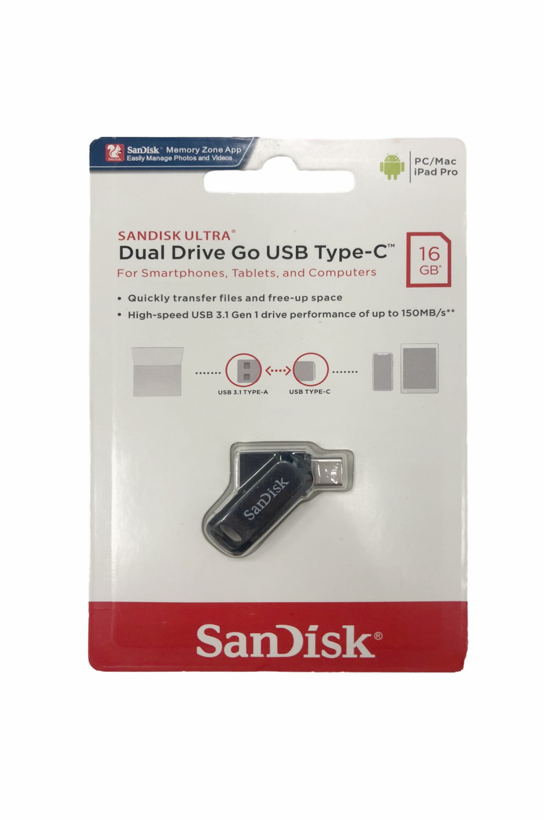 Main image of SanDisk Dual Drive 16Gb (typeC-OTG)