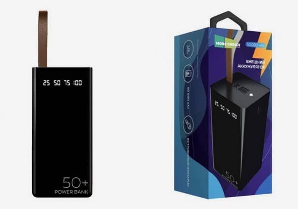 Main image of More Choice PB60-50 50000mAh 2USB 2.1A (черный)