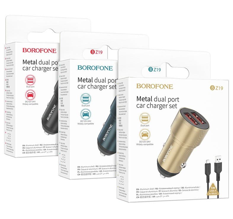 Borofone BZ19B 2USB для microUSB 3.0A, 36W