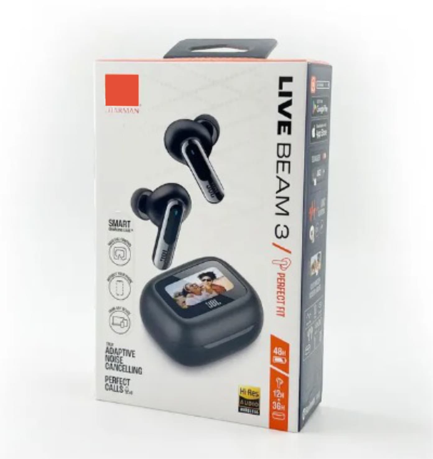 Main image of FCO LIVE BEAM 3 с дисплеем (серый), BT 5.3,шумопод. есть, емк. акб mAh(науш/кейс) ~45 / 450, Type-C, IPX5, кодек SBC, кол. микр 4