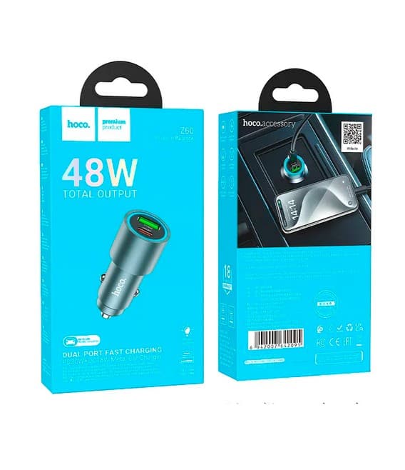 Hoco Z60 1USB+PD 48W (QC3.0 быстрая зарядка)